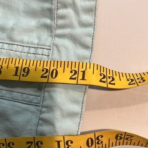 Jean Jacket Style Turquoise Brown  stitching Silver buttons  size large - Picture 8 of 10